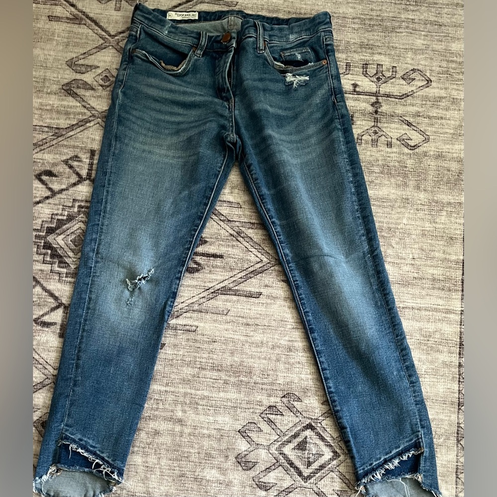Blank NYC Distressed Blue Skinny Jeans